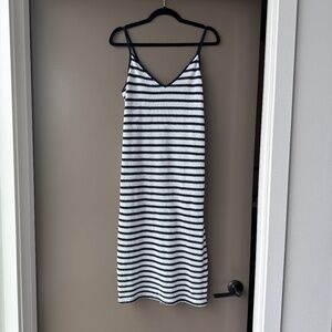 Zara Striped Knit Midi Dress